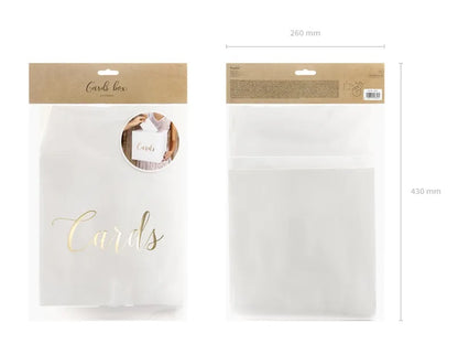 Λευκό Κουτί γάμου για κάρτες