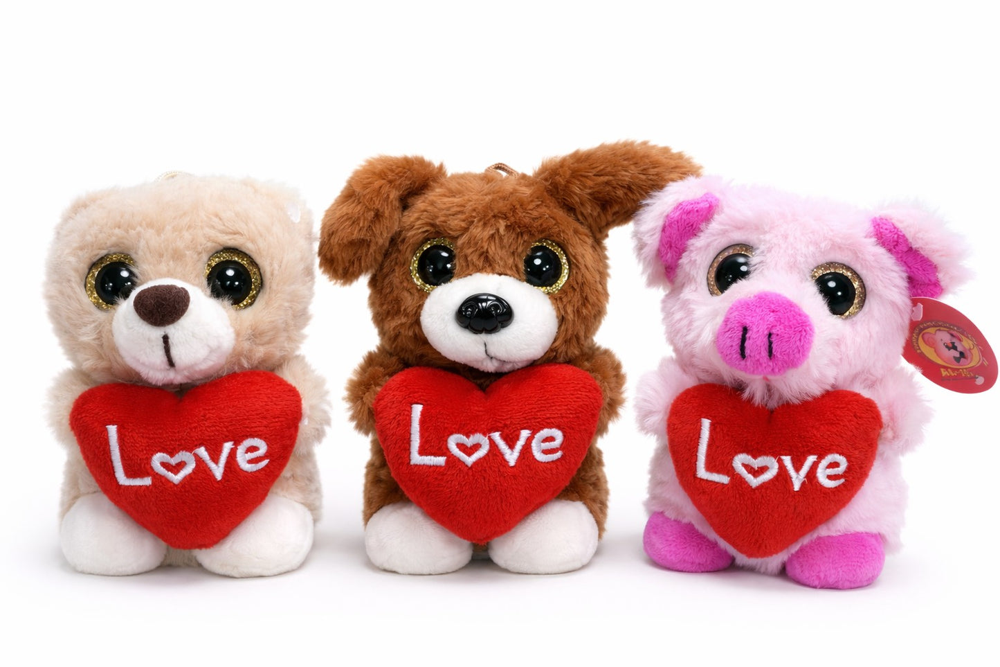 Λούτρινο Αρκουδάκι Love 12cm (Τυχαία Επιλογή)