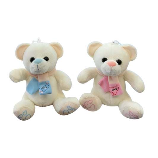 Λούτρινο Αρκουδάκι με κασκόλ 15cm