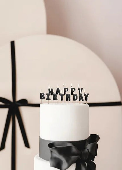 Μαύρα Κεράκια Happy Birthday(13 τεμ)