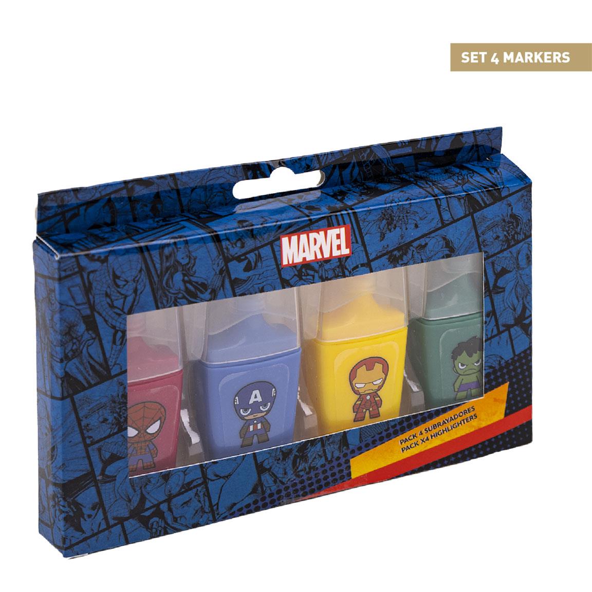 Μαρκαδόροι υπογράμμισης Avengers (4 τεμ)