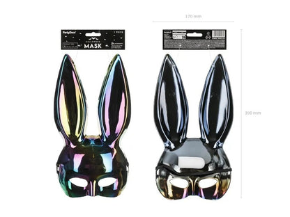 Μάσκα Κουνελάκι Playboy - Μαύρη Ιριδίζον