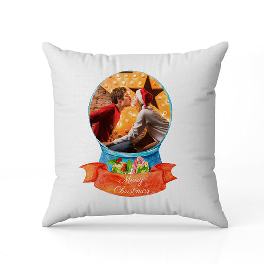 Μαξιλάρι Χριστουγεννιάτικο – Χριστουγεννιάτικη μπάλα με φωτογραφία