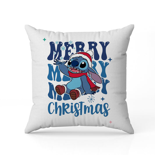 Μαξιλάρι Χριστουγεννιάτικο Stitch – Merry Merry Christmas