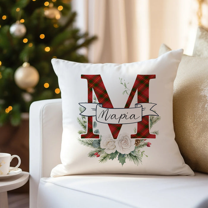 Μαξιλάρι Χριστουγέννων - Μονόγραμμα