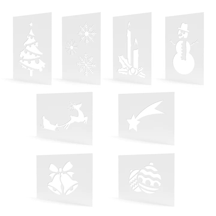 Μεμβράνες Στένσιλ Παραθύρων - Christmas (8 τεμ)