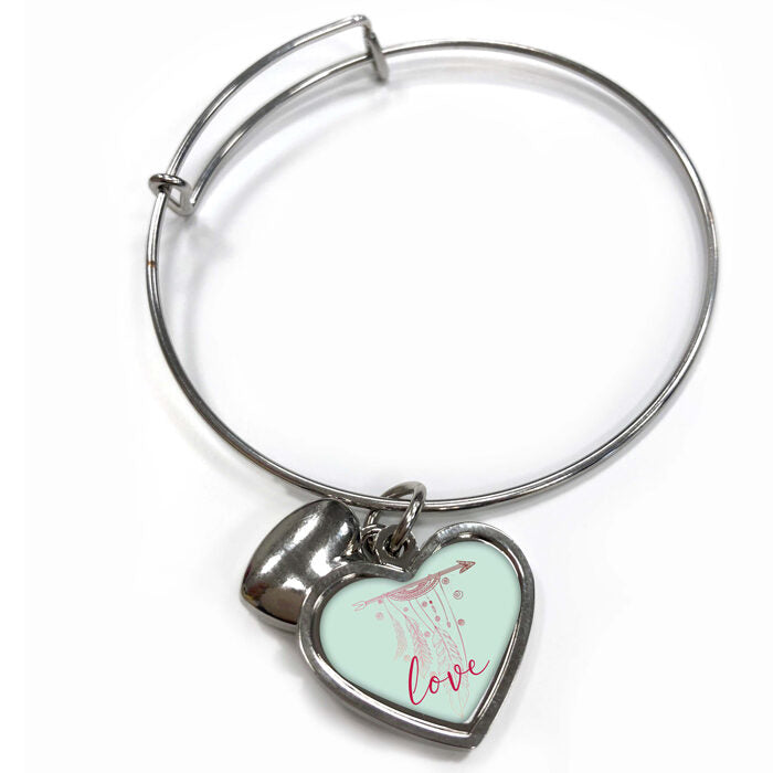 Μεταλλικό Βραχιόλι καρδιά - Boho Love