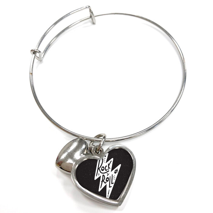 Μεταλλικό Βραχιόλι καρδιά - Rock and Roll