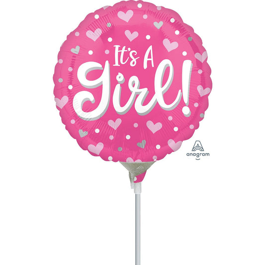 Mini Shape Μπαλόνι ''It's A Girl'' Καρδιές