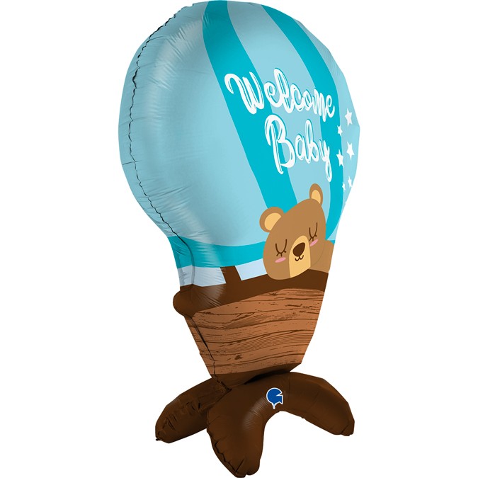 Μπαλόνι Αερόστατο & Αρκουδάκι Welcome Baby Boy - The Standups