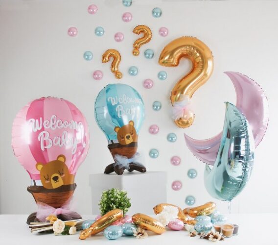 Μπαλόνι Αερόστατο & Αρκουδάκι Welcome Baby Girl- The Standups