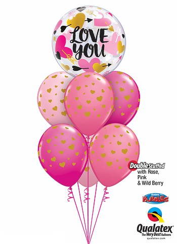Μπαλόνι Bubble Love You Καρδιές & Βέλη