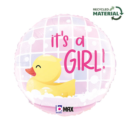 Μπαλόνι γέννησης Παπάκι It's a Girl 18"