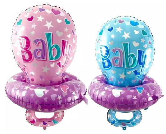 Μπαλόνι γέννησης Πιπίλα Γαλάζιο/Ροζ - Κορίτσι