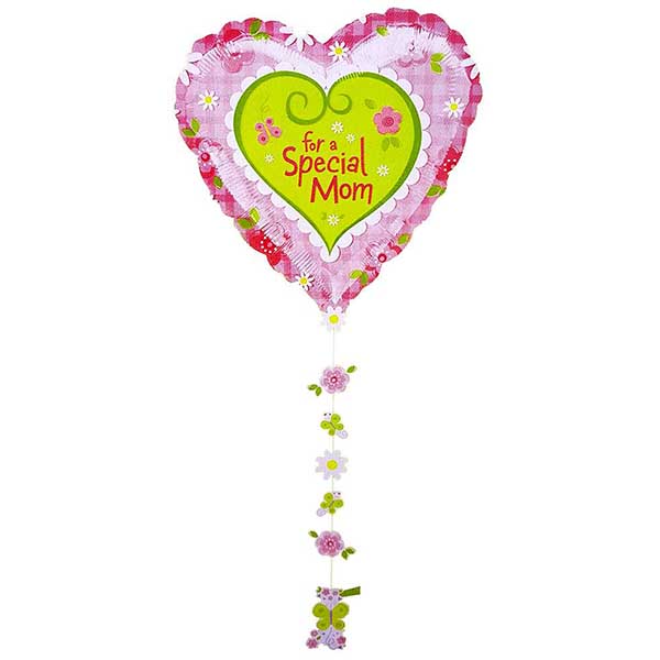 Μπαλόνι καρδιά "For a Special Mom" με κορδέλα