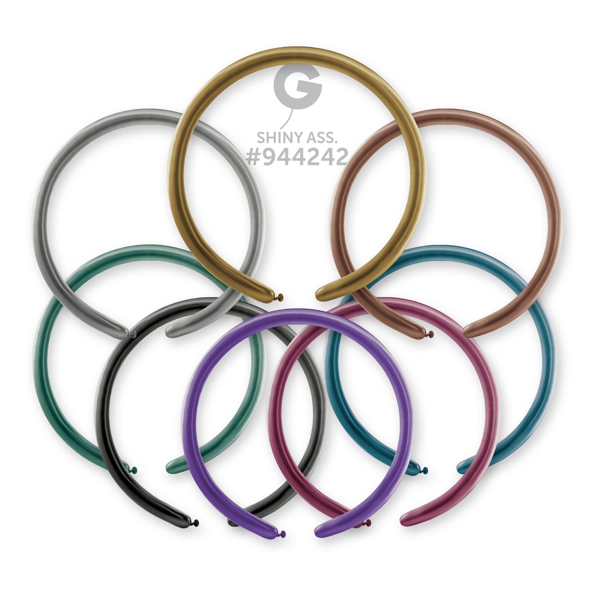 Μπαλόνι κατασκευής 260Q Shiny Assorted (100 τεμ)