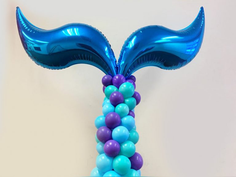 Μπαλόνι Μπλε Swirling S για ουρά γοργόνας