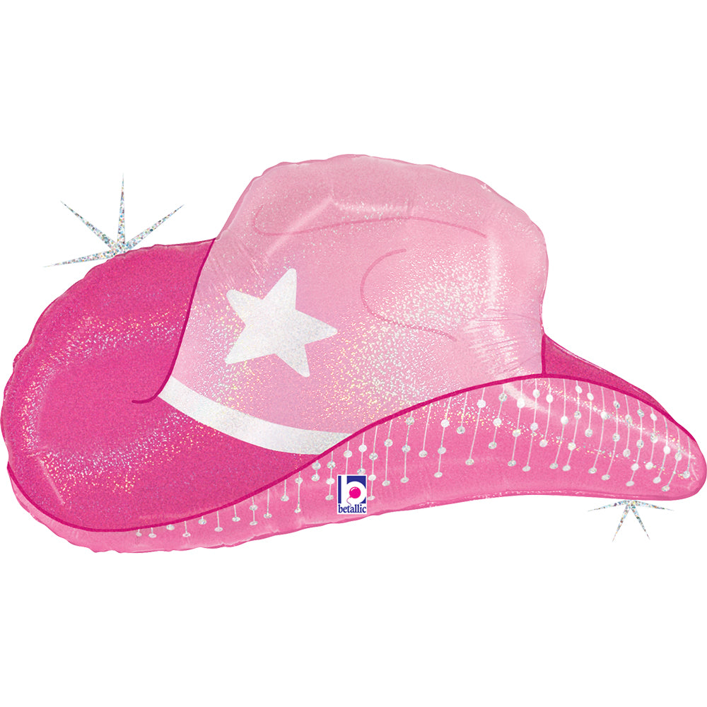 Μπαλόνι ροζ Καπέλο Cowgirl 26"