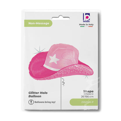 Μπαλόνι ροζ Καπέλο Cowgirl 26"