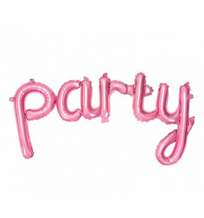 Μπαλόνι ροζ φράση "Party"