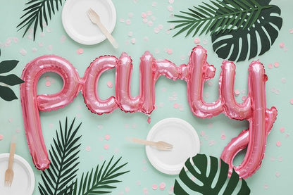Μπαλόνι ροζ φράση "Party"