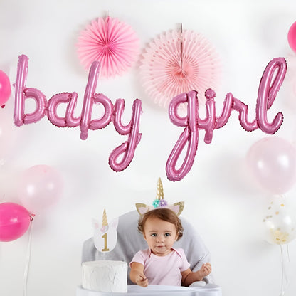 Μπαλόνι ροζ φράση 'baby girl'