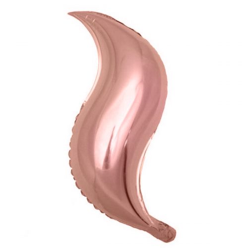 Μπαλόνι Ροζ-Xρυσό Swirling S για ουρά γοργόνας - 45 cm