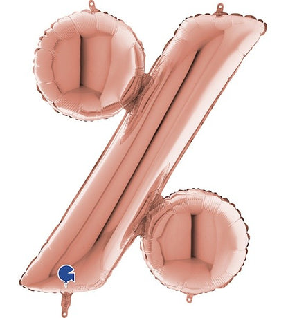 Μπαλόνι σύμβολο “%” rosegold 40″