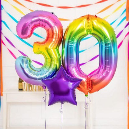 Μπαλόνια Αριθμοί Rainbow 76cm - 30"