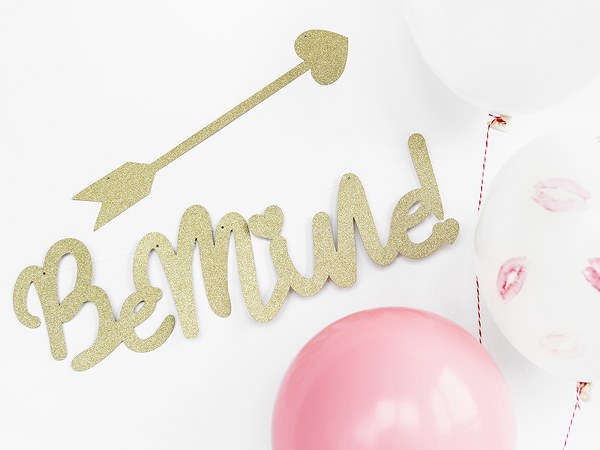 Μπάνερ Be Mine με γκλίτερ