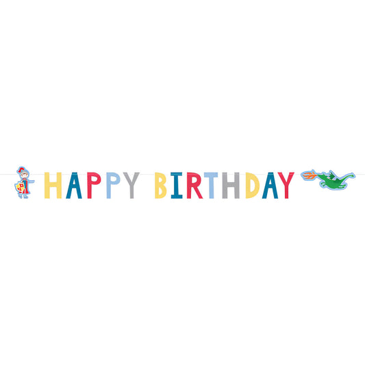 Μπάνερ Ιππότης "Happy Birthday" 160cm
