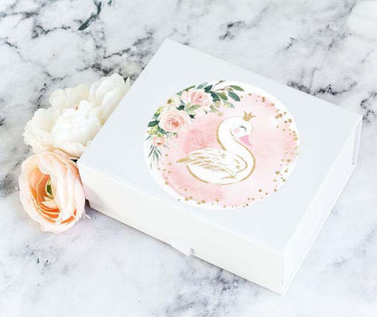 Αυτοκόλλητα με όνομα θέμα Κύκνος (6 τεμ)