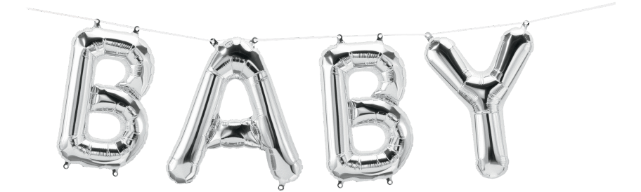 Μπαλόνι Φοιλ 16' Kit Phrase `BABY`Ασημί