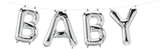Μπαλόνι Φοιλ 16' Kit Phrase `BABY`Ασημί