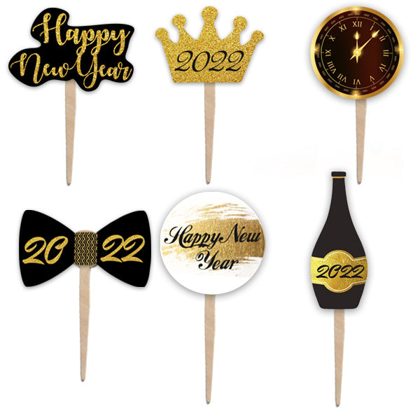 Οδοντογλυφίδες Happy New Year (6 τεμ)