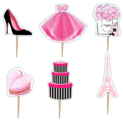 Οδοντογλυφίδες πάρτυ Girl in Paris (6 τεμ)