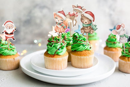 Οδοντογλυφίδες Χριστουγεννιάτικα Ζωάκια (6 τεμ)