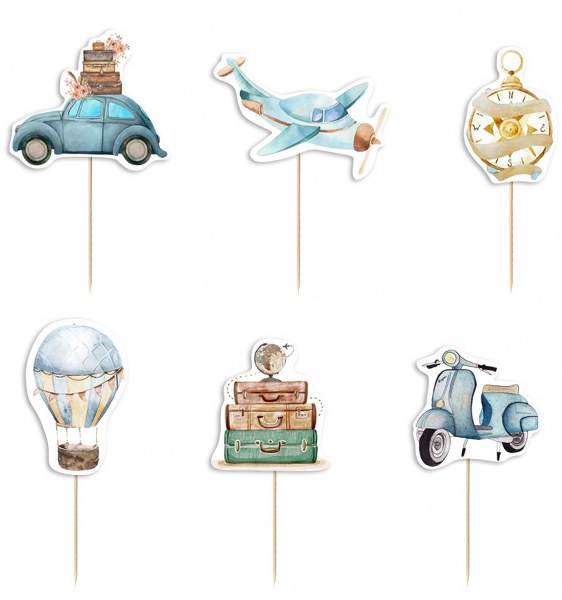 Οδοντογλυφίδες θέμα Ταξίδια  (6 τεμ)