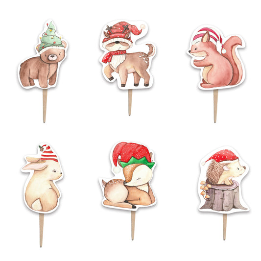 Οδοντογλυφίδες Χριστουγεννιάτικες - Woodland (6 τεμ)