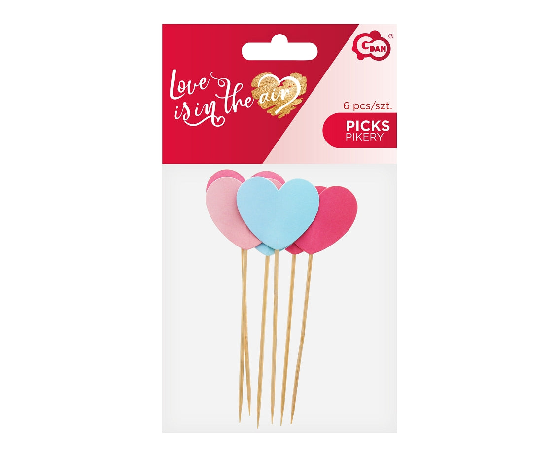 Οδοντογλυφίδες 3D Καρδιές "Love is in the air"