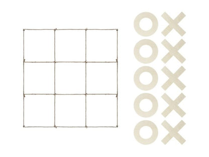 Παιχνίδι Τρίλιζας με σχοινί και ξύλινα σύμβολα (Real Size)