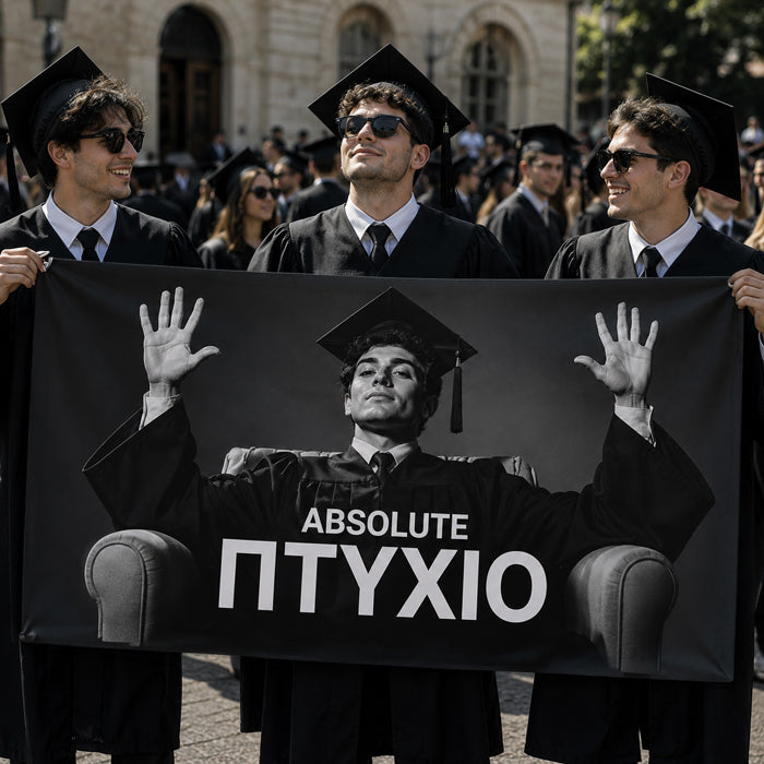 Πανό Αποφοίτησης με Φωτογραφία - Πτυχίο