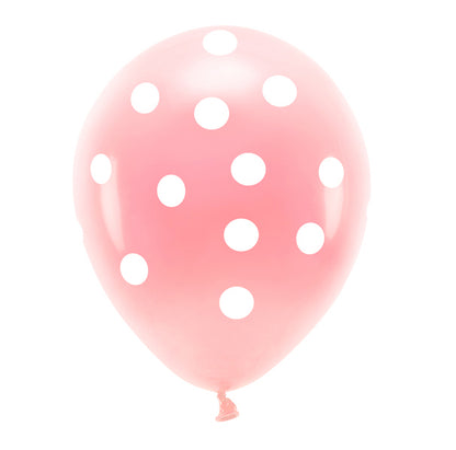 Παστέλ μπαλόνια Ροζ Πουά (6 τεμ)