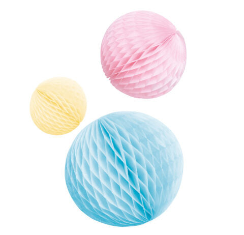 Pastel Rainbow Διακοσμητικές Κυψέλες Οροφής (3 τεμ)