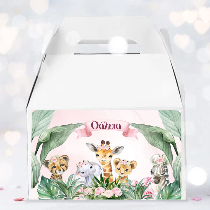 Παιδικό Κουτί πάρτυ - Ζώα της Ζούγκλας Κορίτσι