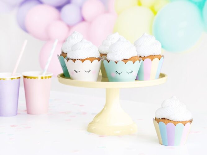 Περιτύλιγμα για cupcake Rainbow Unicorn (6 τεμ)