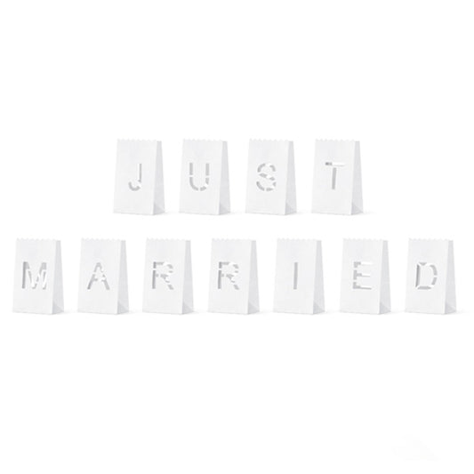 Φαναράκια για κεράκια "Just Married" (11 τεμ)