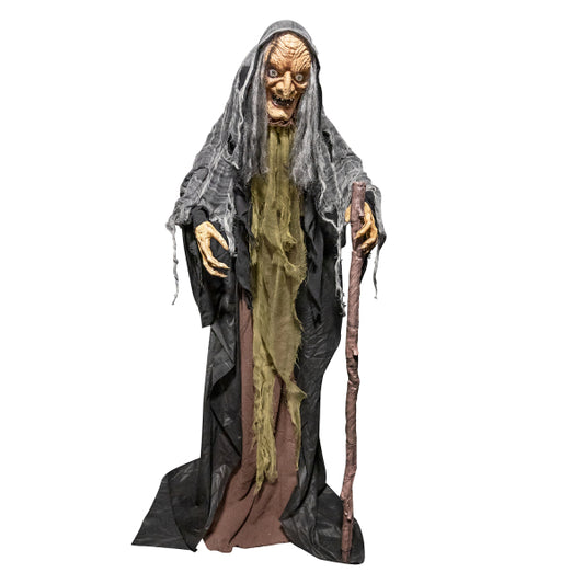 Animatronic Φιγούρα Halloween - Μάγισσα με φως και ήχο 160cm