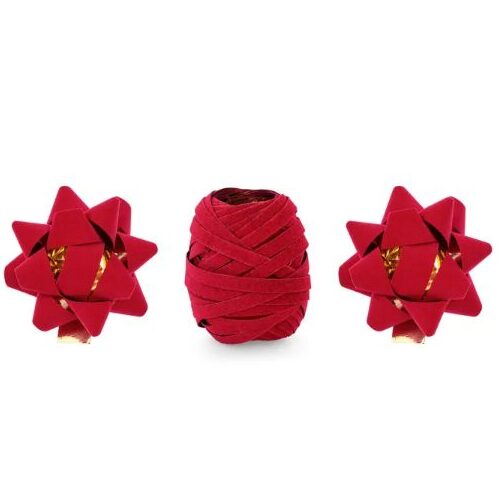 Φιόγκοι Συσκευασίας - Κόκκινο βελούδο (3 τεμ)