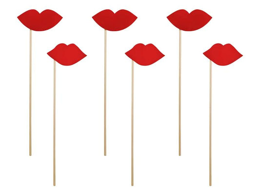 Photobooth Props Χείλη (6 τεμ)